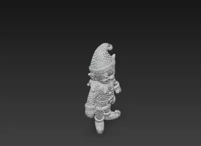 3D Christmas Elf Model Festive Holiday Character 3D print model_11