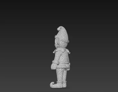 3D Christmas Elf Model Festive Holiday Character 3D print model_6