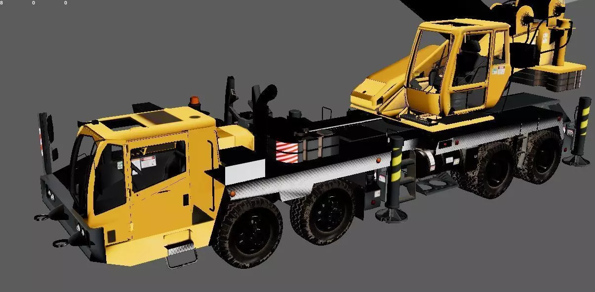 Construction Crane HighQuality 3D Model PBR Optimized Realistic Low-poly 3D model_5