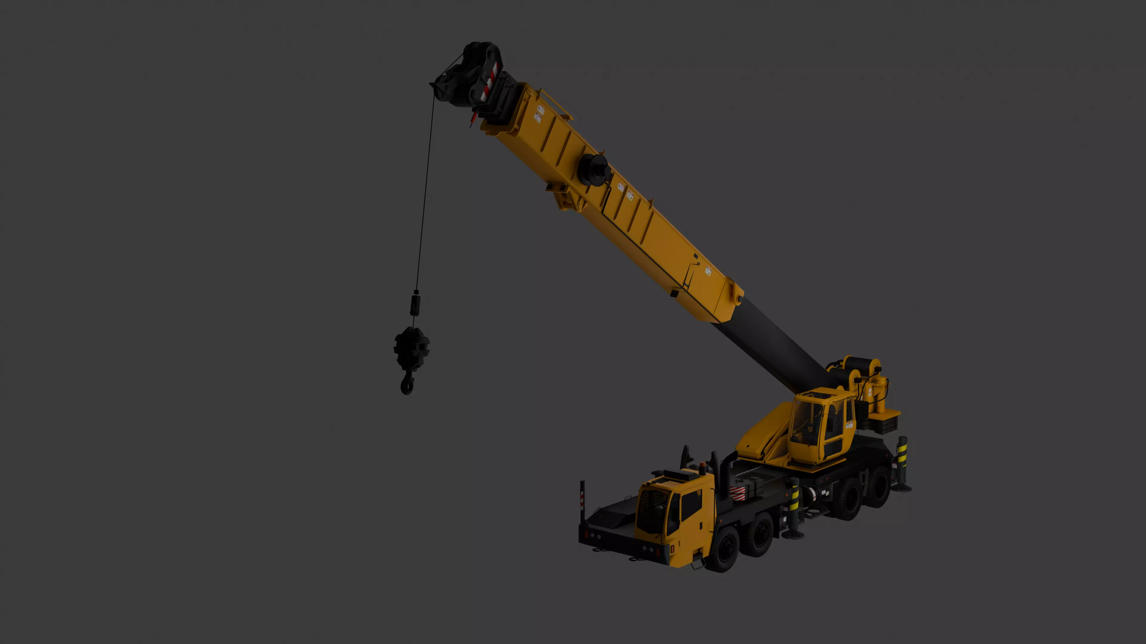 Construction Crane HighQuality 3D Model PBR Optimized Realistic Low-poly 3D model_0