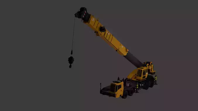 Construction Crane HighQuality 3D Model PBR Optimized  Realistic