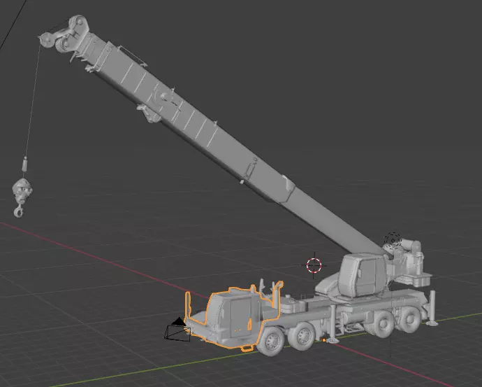 Construction Crane HighQuality 3D Model PBR Optimized Realistic Low-poly 3D model_4