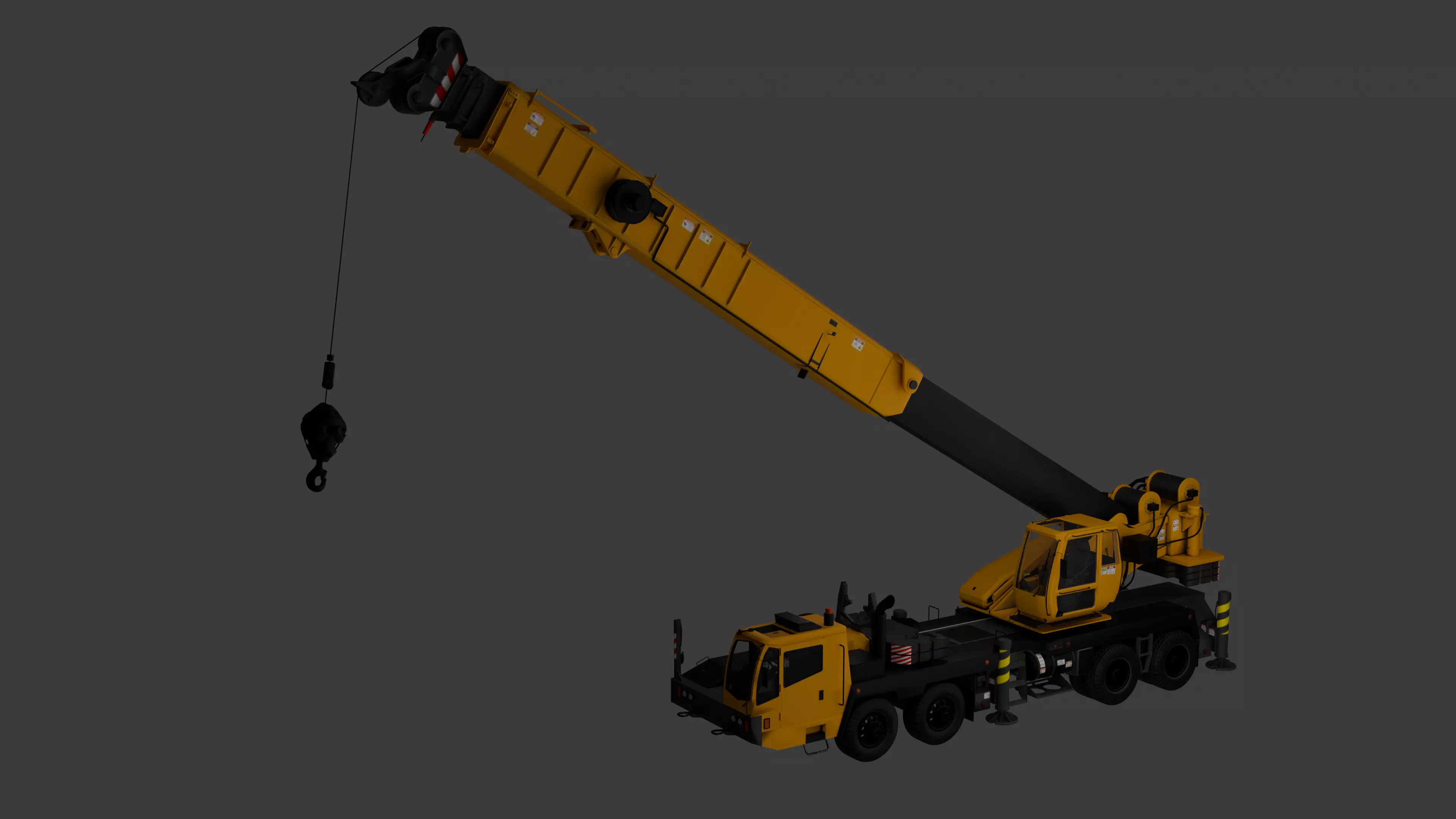 Construction Crane HighQuality 3D Model PBR Optimized Realistic Low-poly 3D model_1