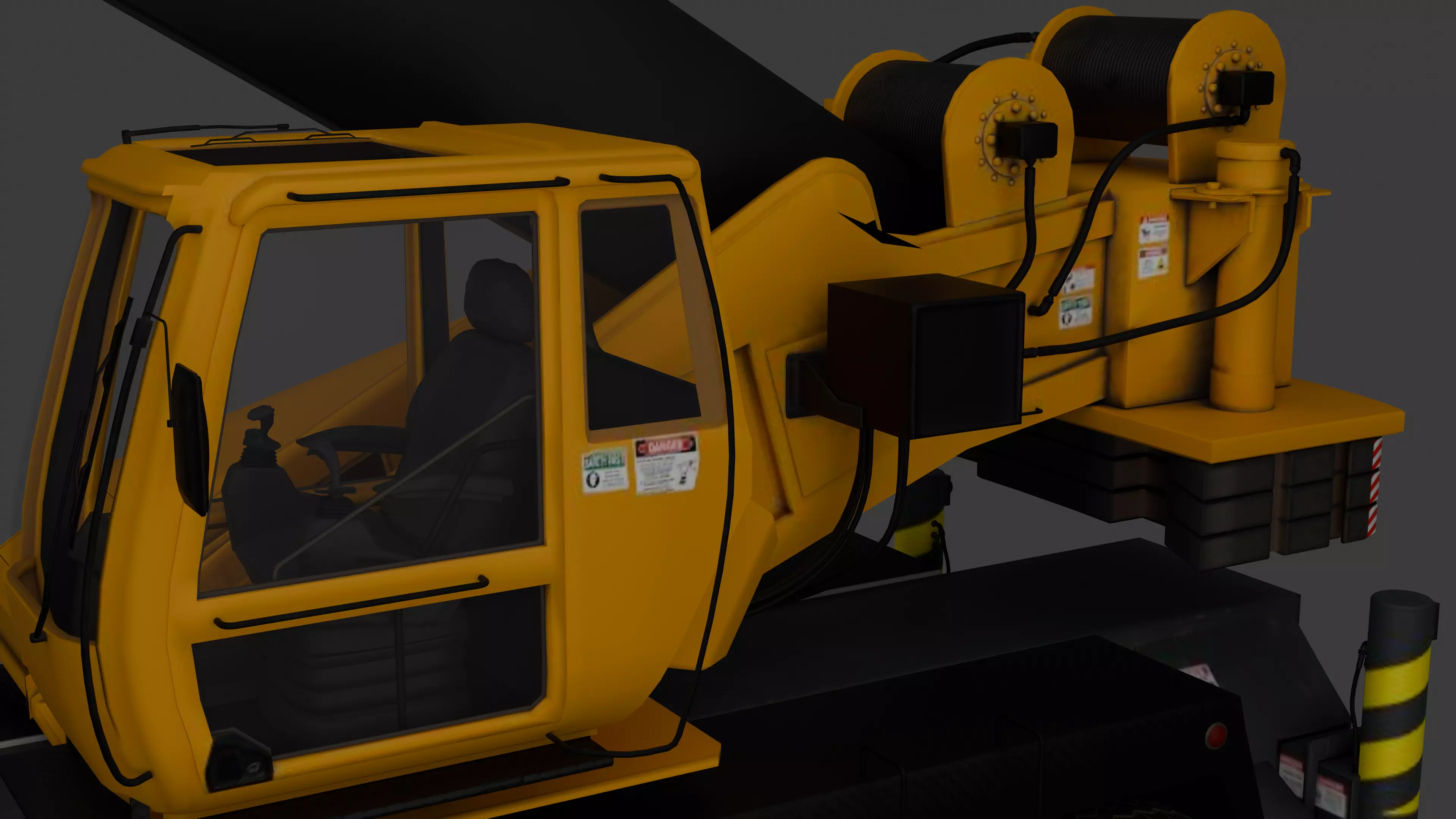 Construction Crane HighQuality 3D Model PBR Optimized Realistic Low-poly 3D model_3