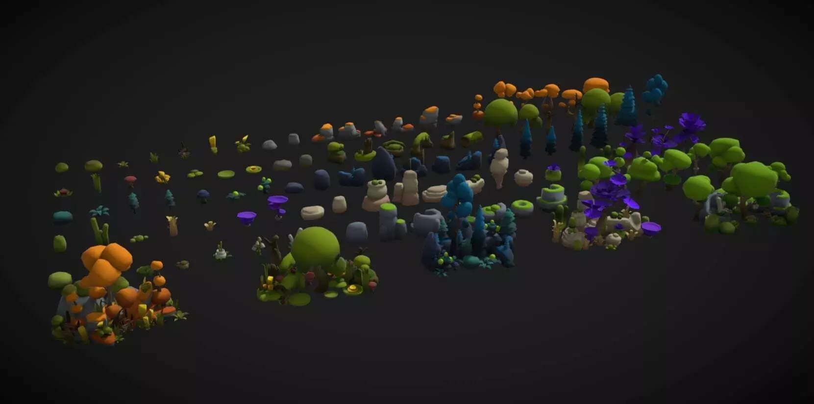 Stylized Nature Asset Pack 3D model_1