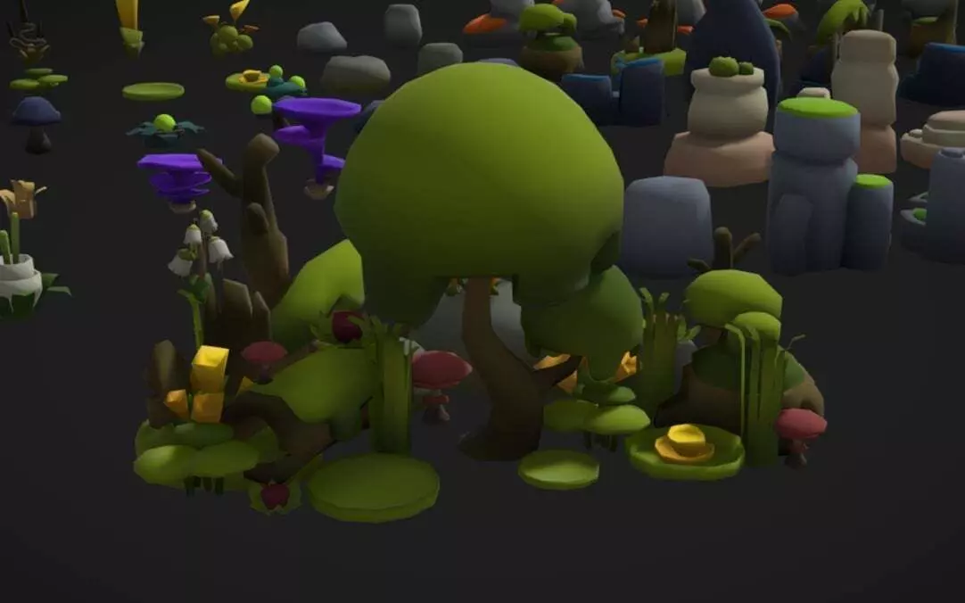 Stylized Nature Asset Pack 3D model_3