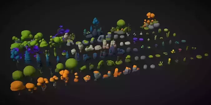 Stylized Nature Asset Pack 3D model
