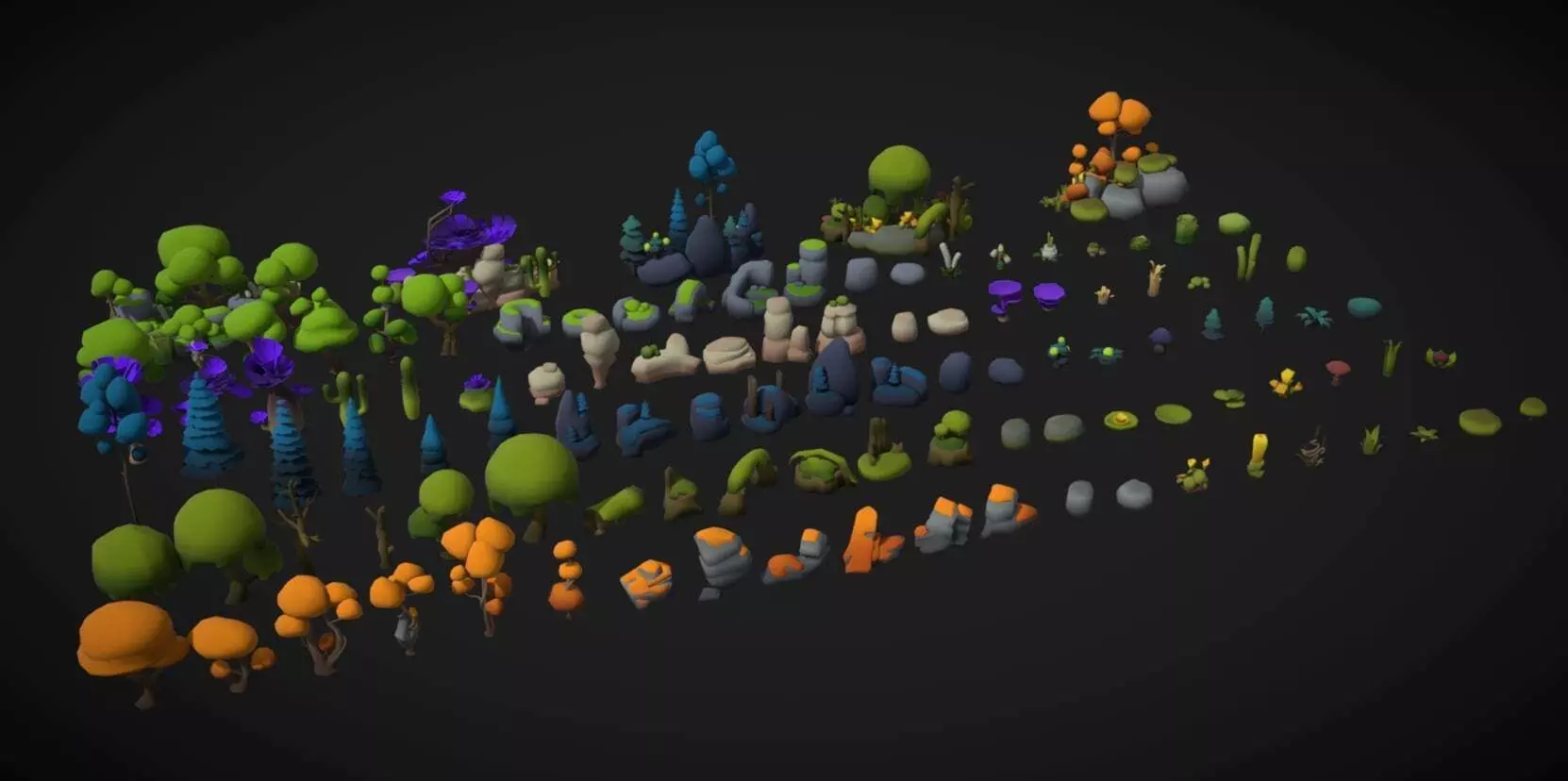 Stylized Nature Asset Pack 3D model_0