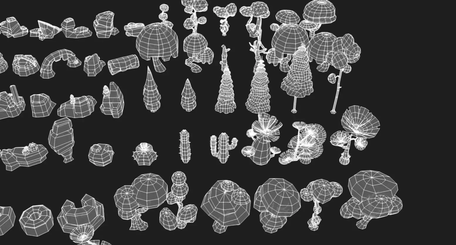 Stylized Nature Asset Pack 3D model_8