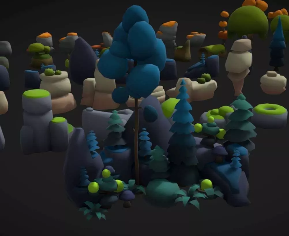 Stylized Nature Asset Pack 3D model_4