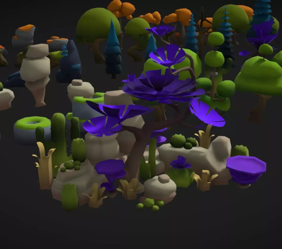 Stylized Nature Asset Pack 3D model_5