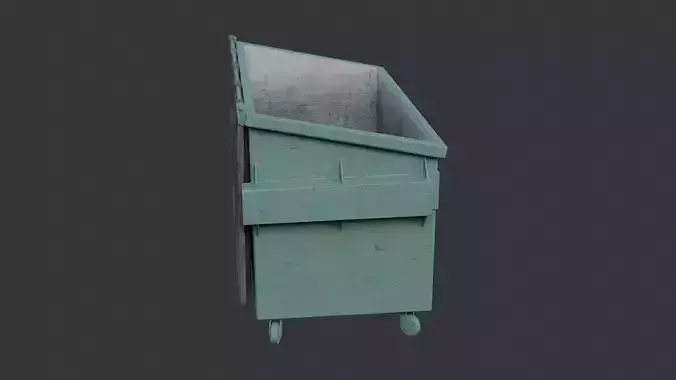 Small Green Street Dumpster Open Top