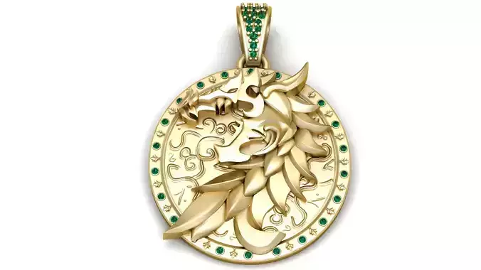 SKY DARGON PENDANT 3D PRINTABLE MODEL 