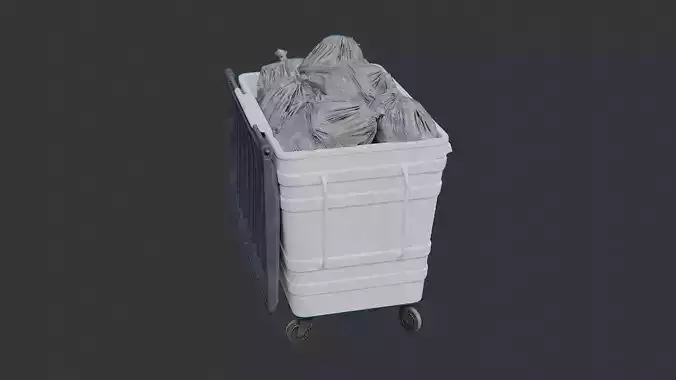 Small Wheelie Bin with Trash Bags