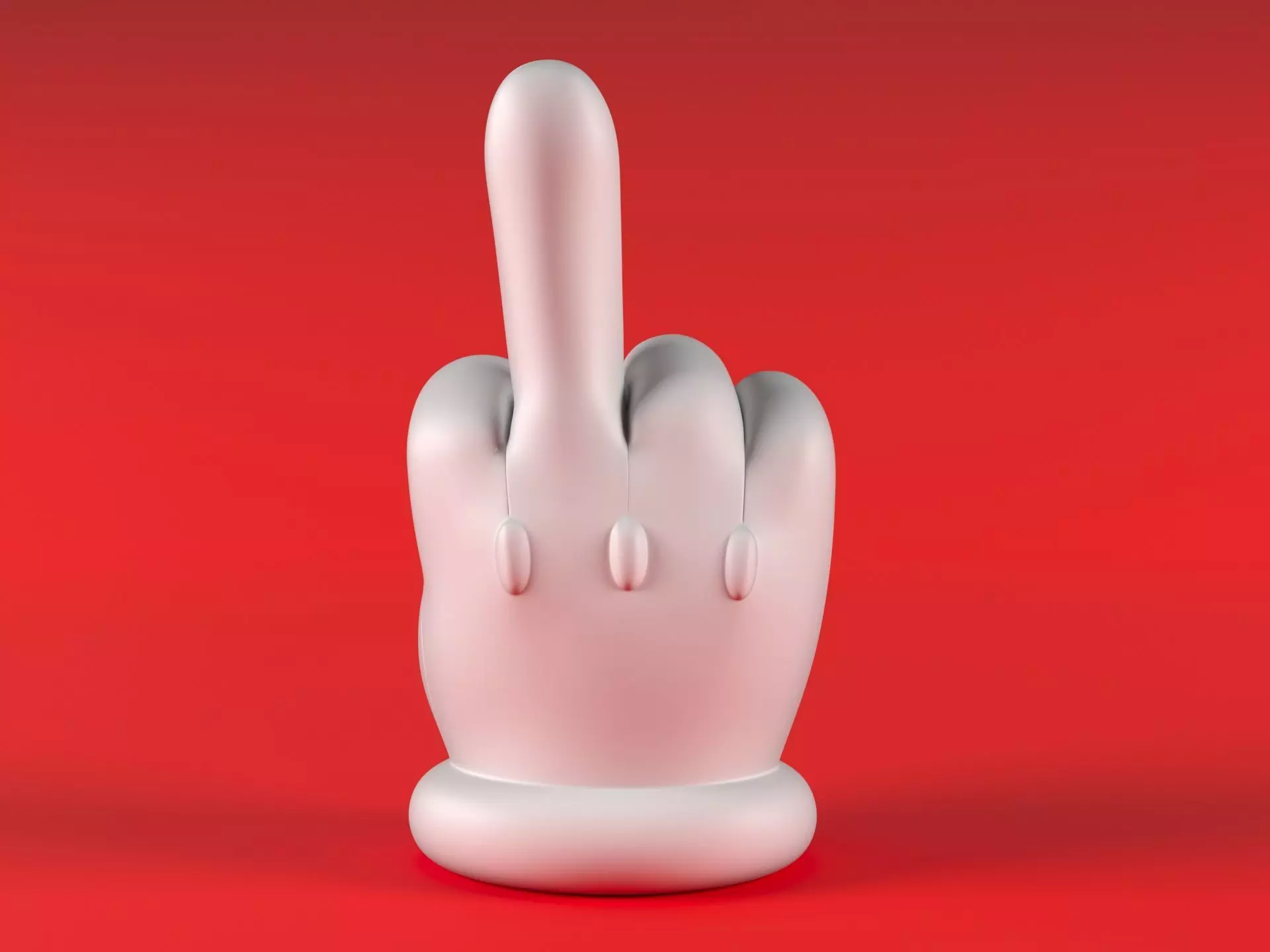 Mario Hand - Middle Finger 3D print model_12