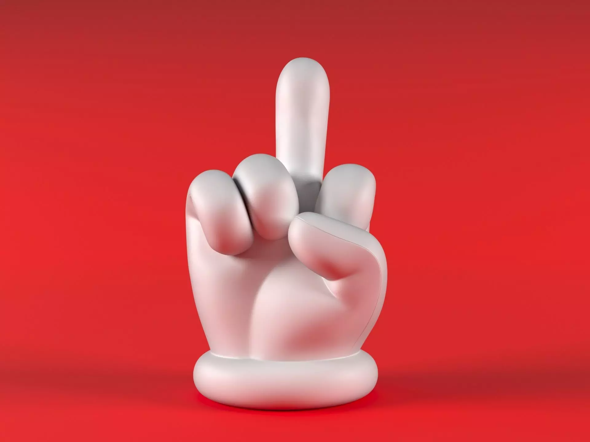 Mario Hand - Middle Finger 3D print model_3
