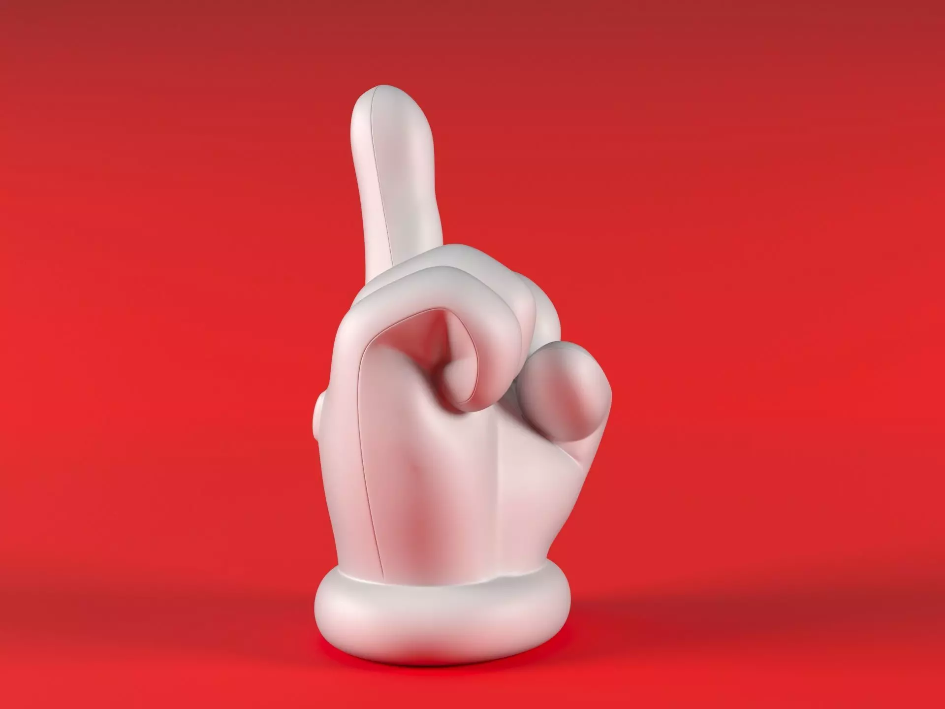 Mario Hand - Middle Finger 3D print model_8