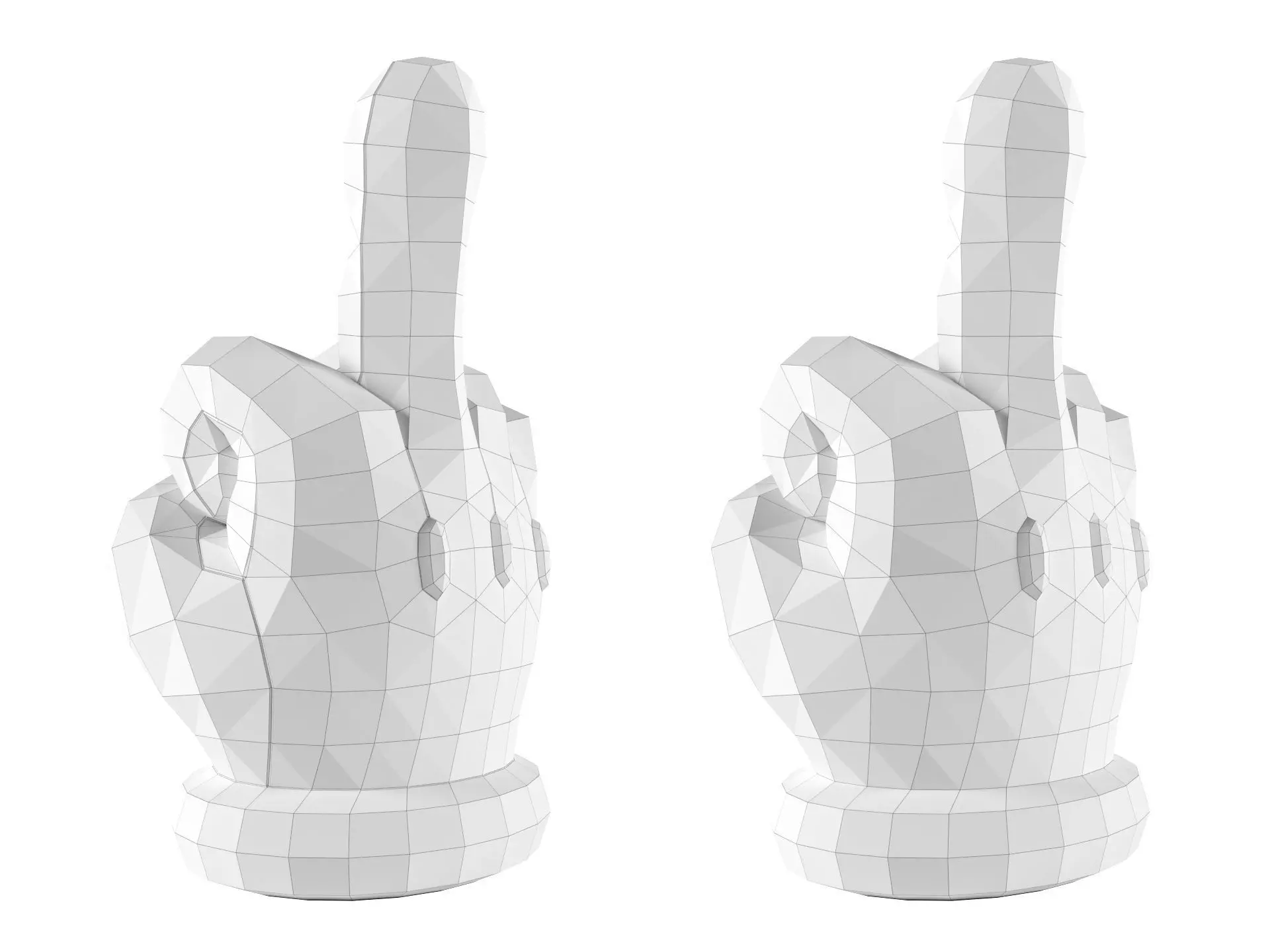 Mario Hand - Middle Finger 3D print model_2