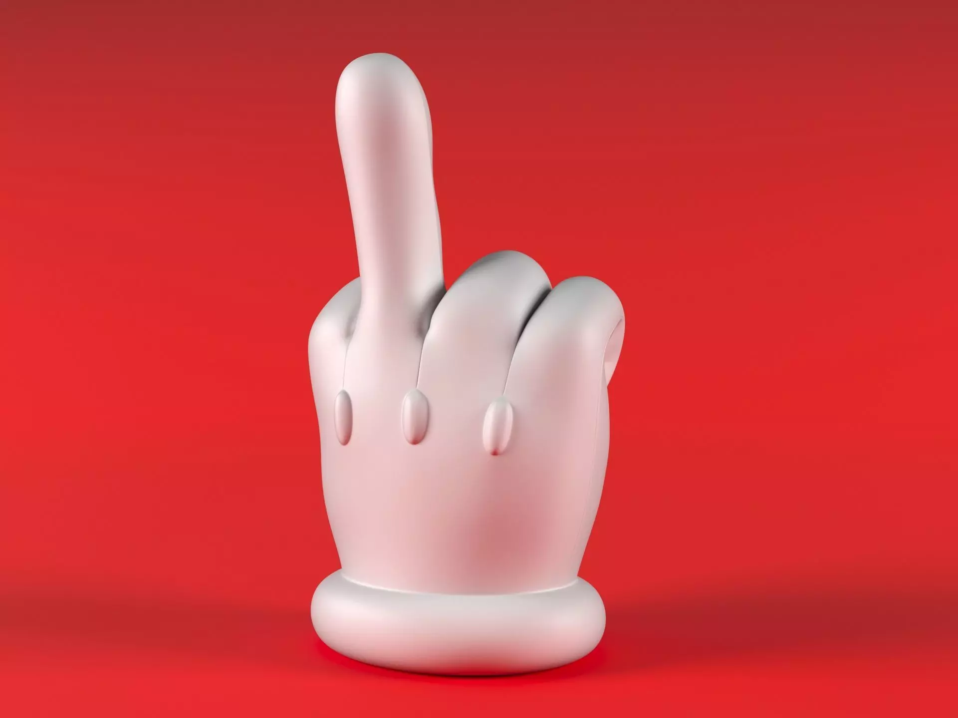 Mario Hand - Middle Finger 3D print model_11