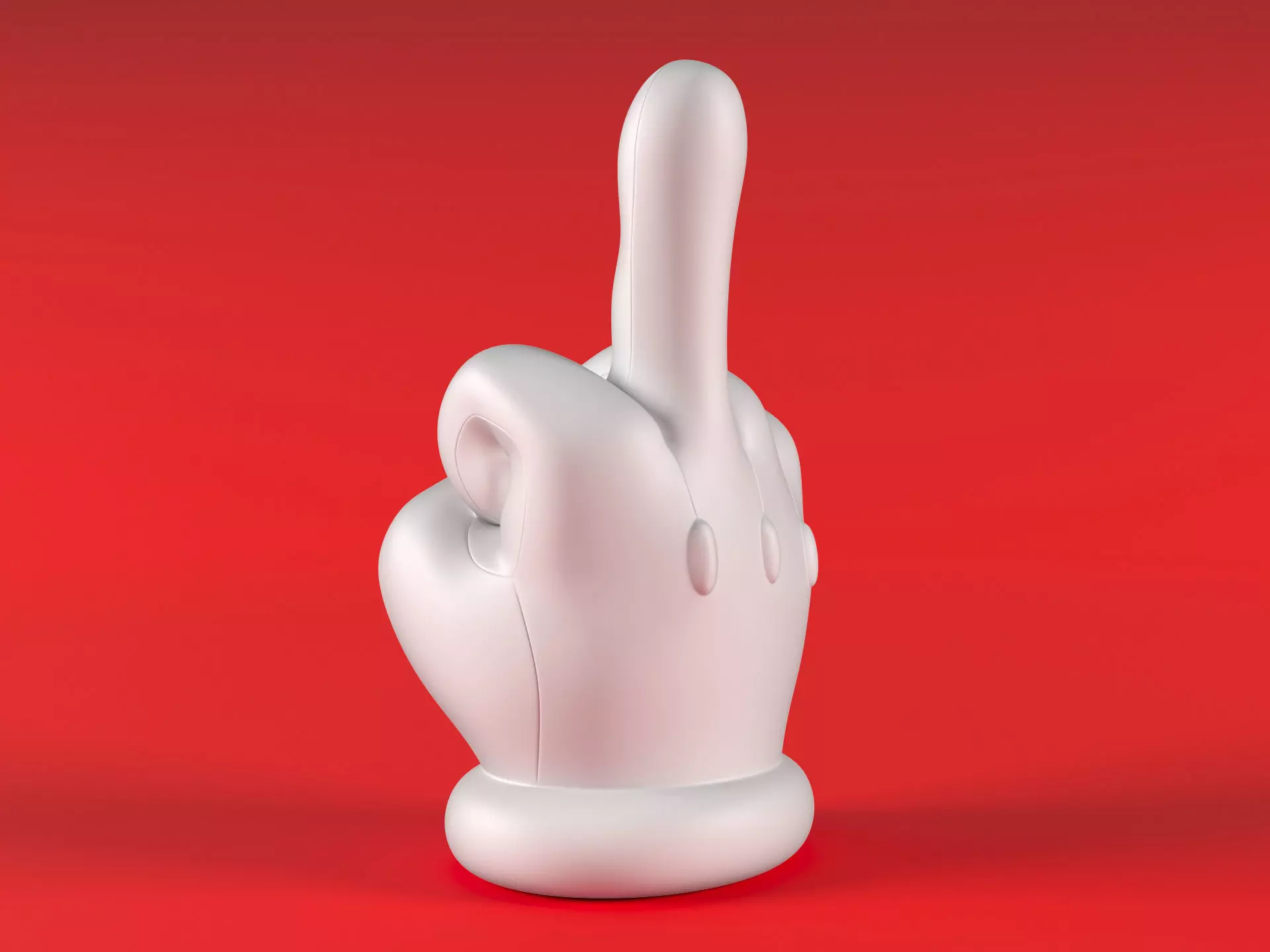 Mario Hand - Middle Finger 3D print model_0