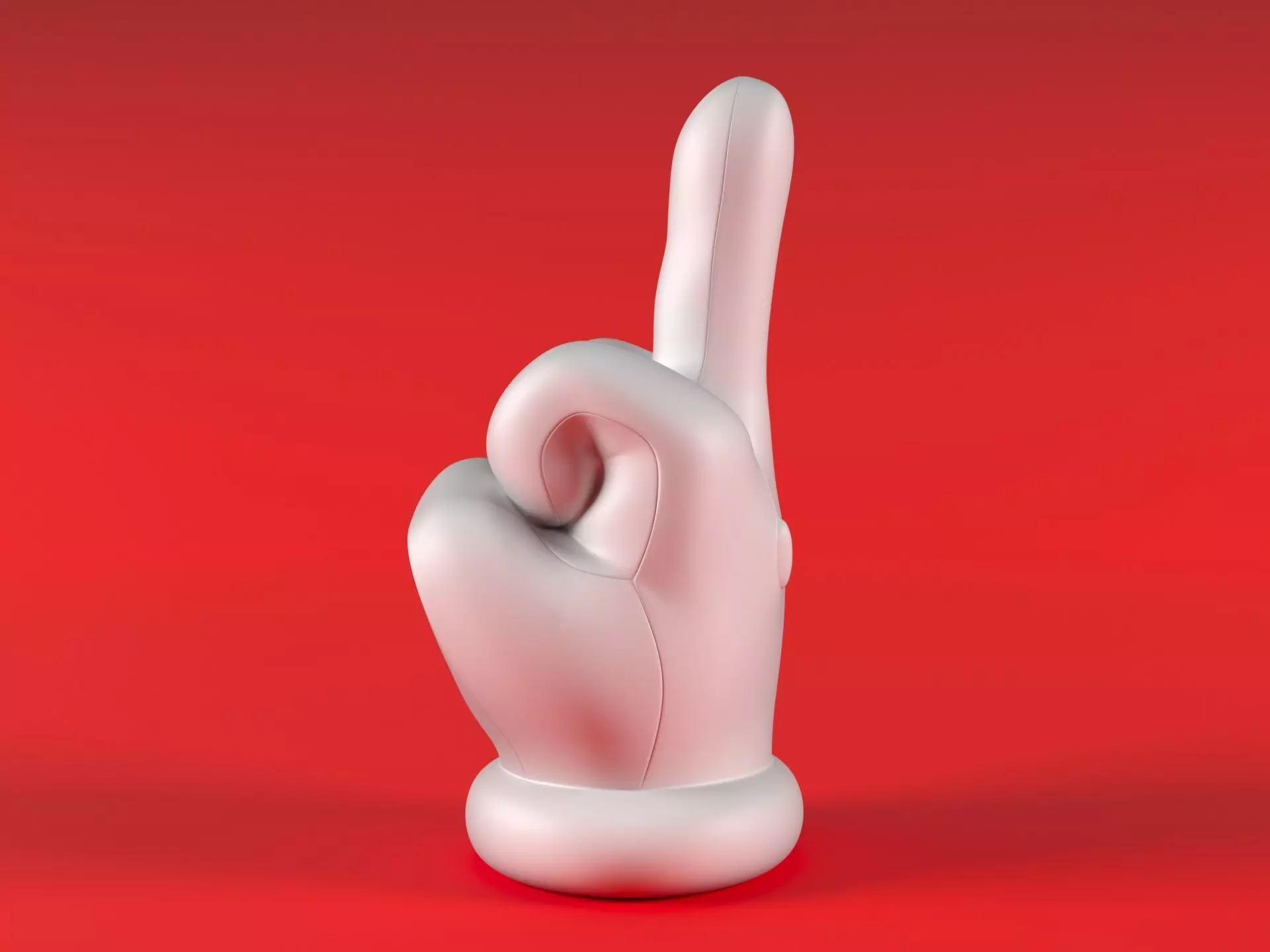 Mario Hand - Middle Finger 3D print model_4