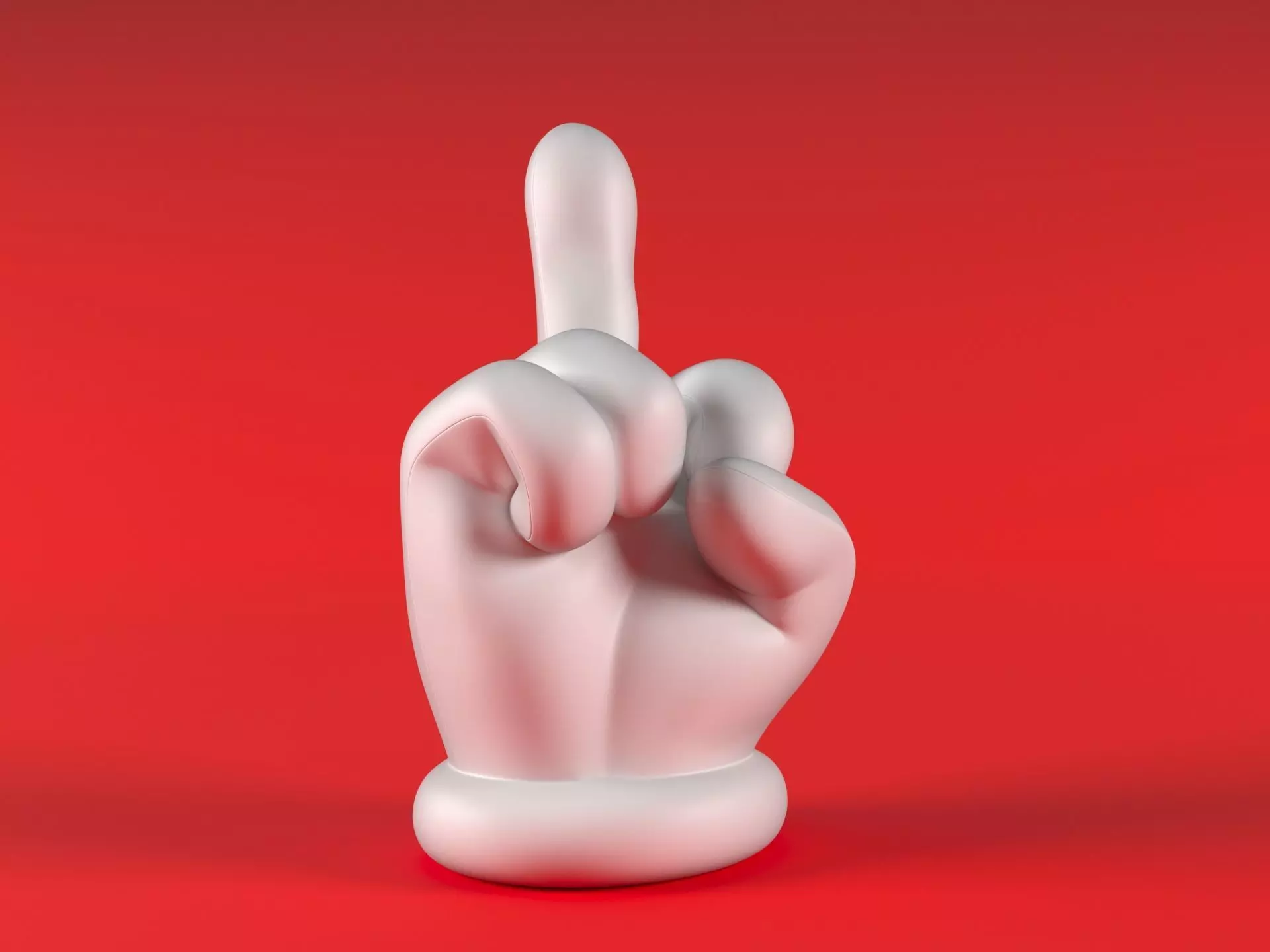 Mario Hand - Middle Finger 3D print model_7
