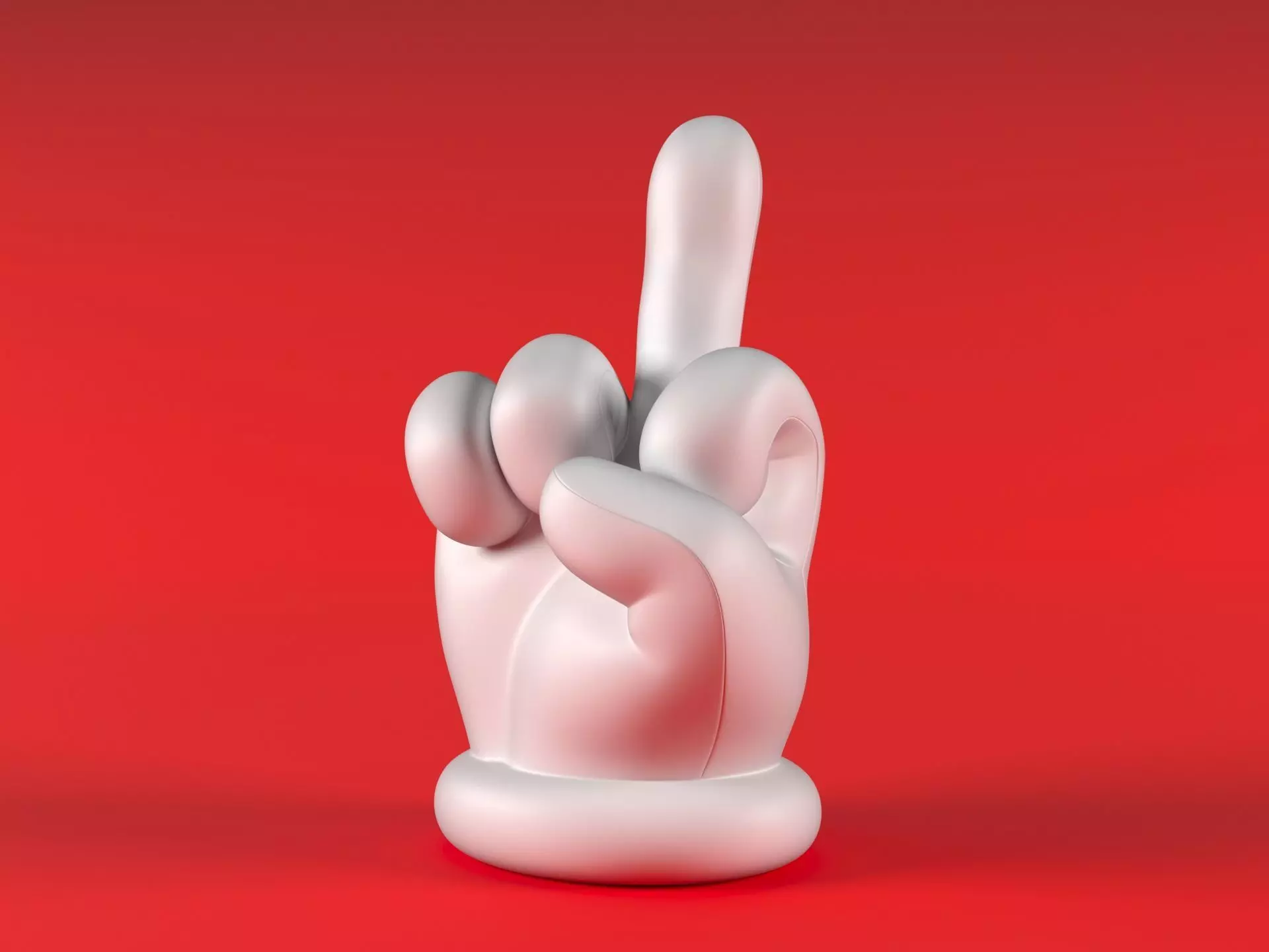 Mario Hand - Middle Finger 3D print model_6