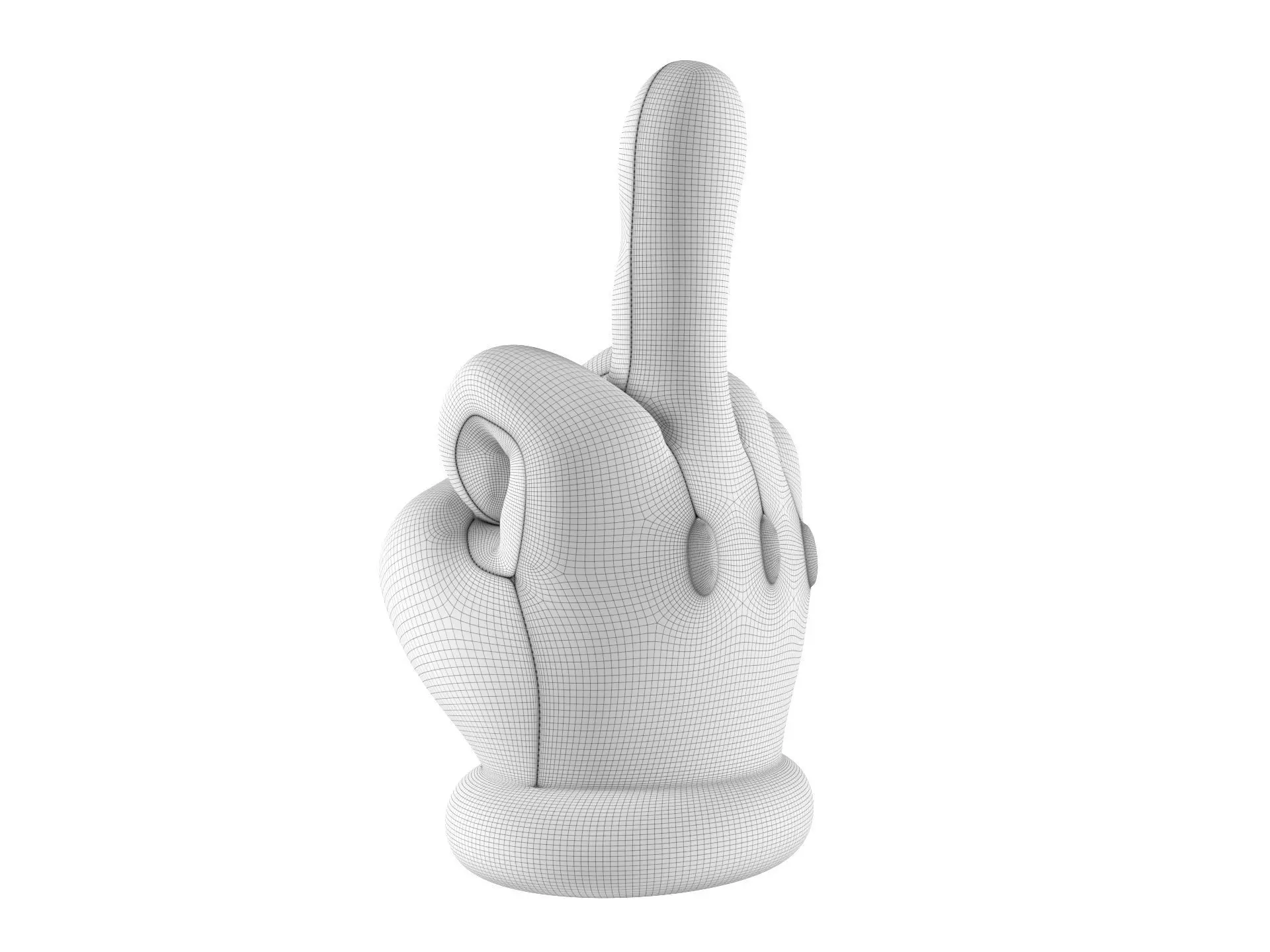 Mario Hand - Middle Finger 3D print model_1