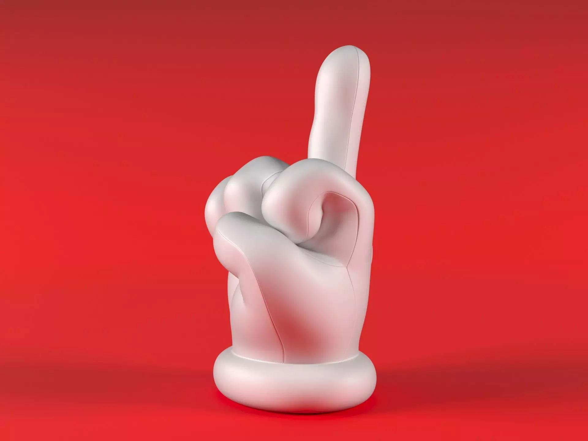 Mario Hand - Middle Finger 3D print model_5