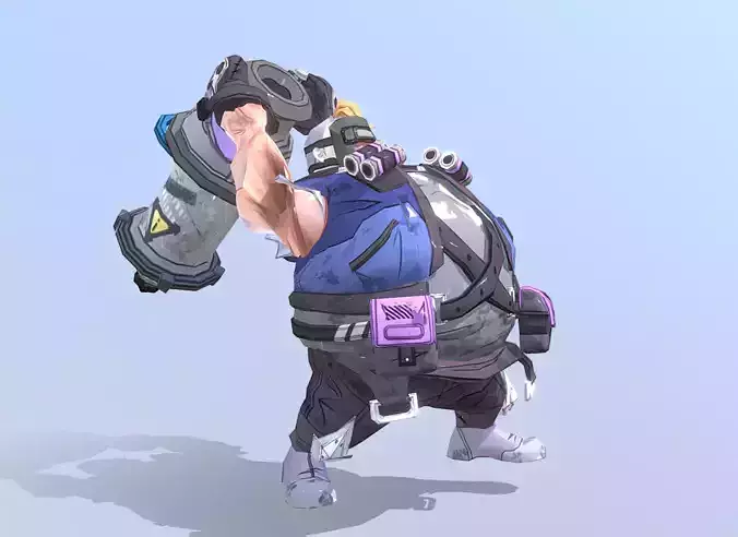 Big Cannon Warrior Wild Slam fbx png