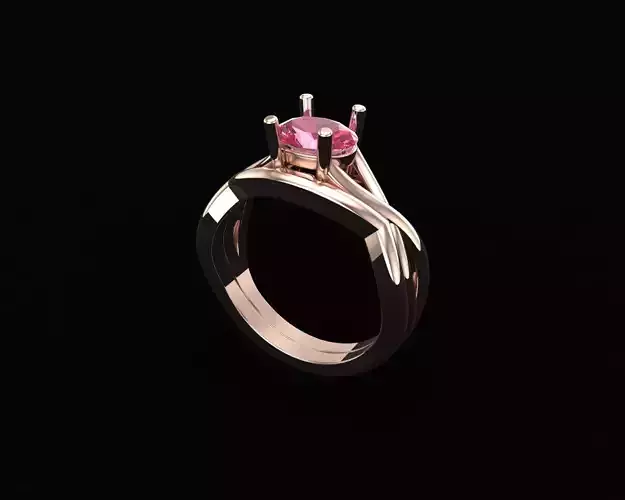The Rose Gold Solitaire Embrace Ring