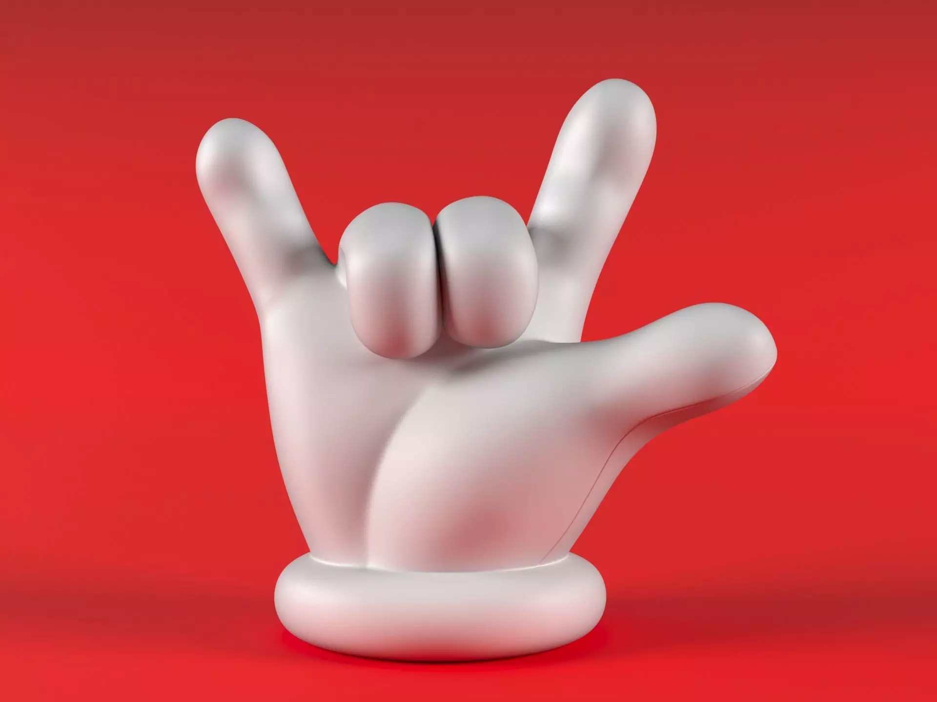 Mario Hand - ILY 3D print model_3