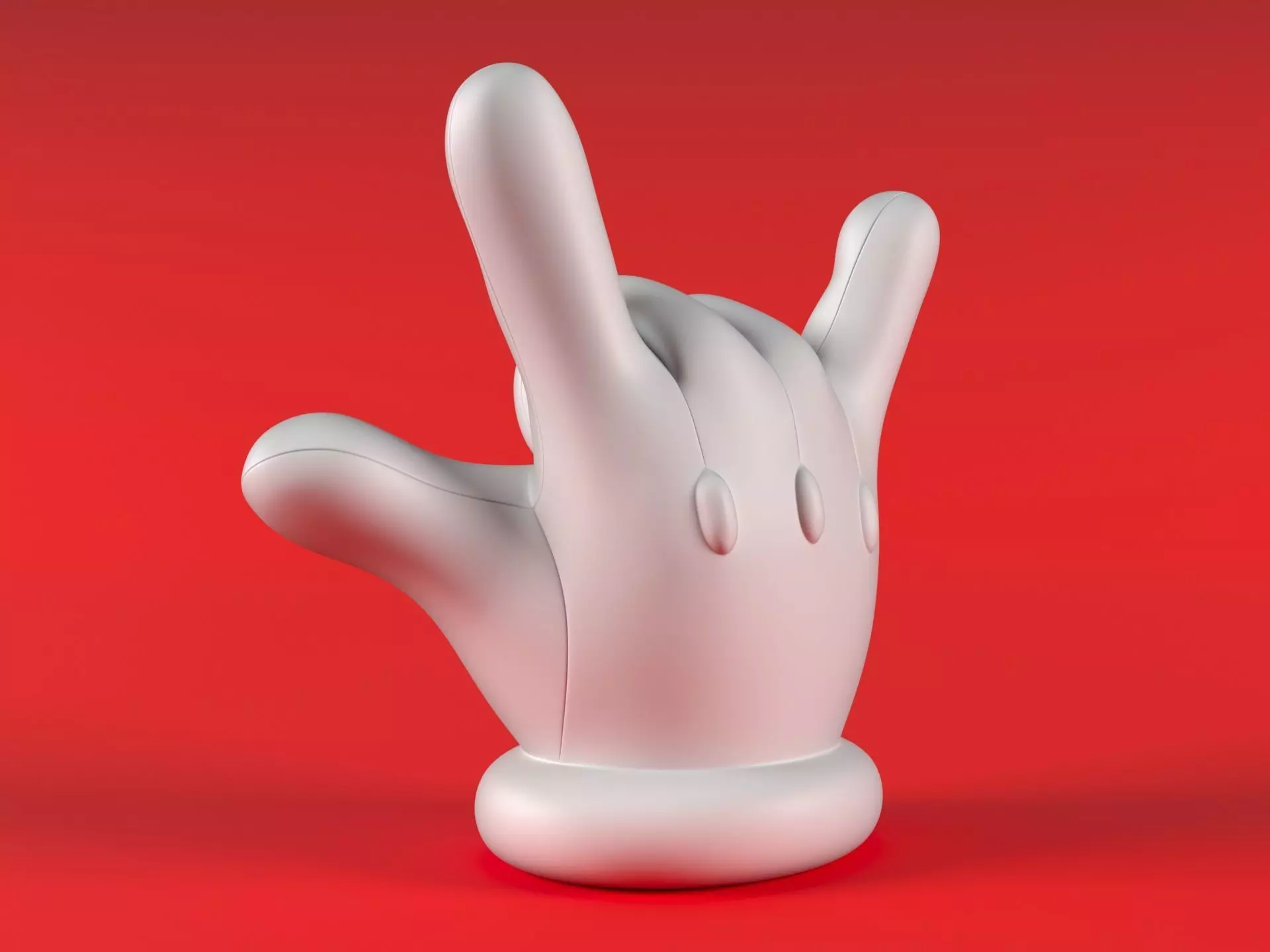 Mario Hand - ILY 3D print model_4