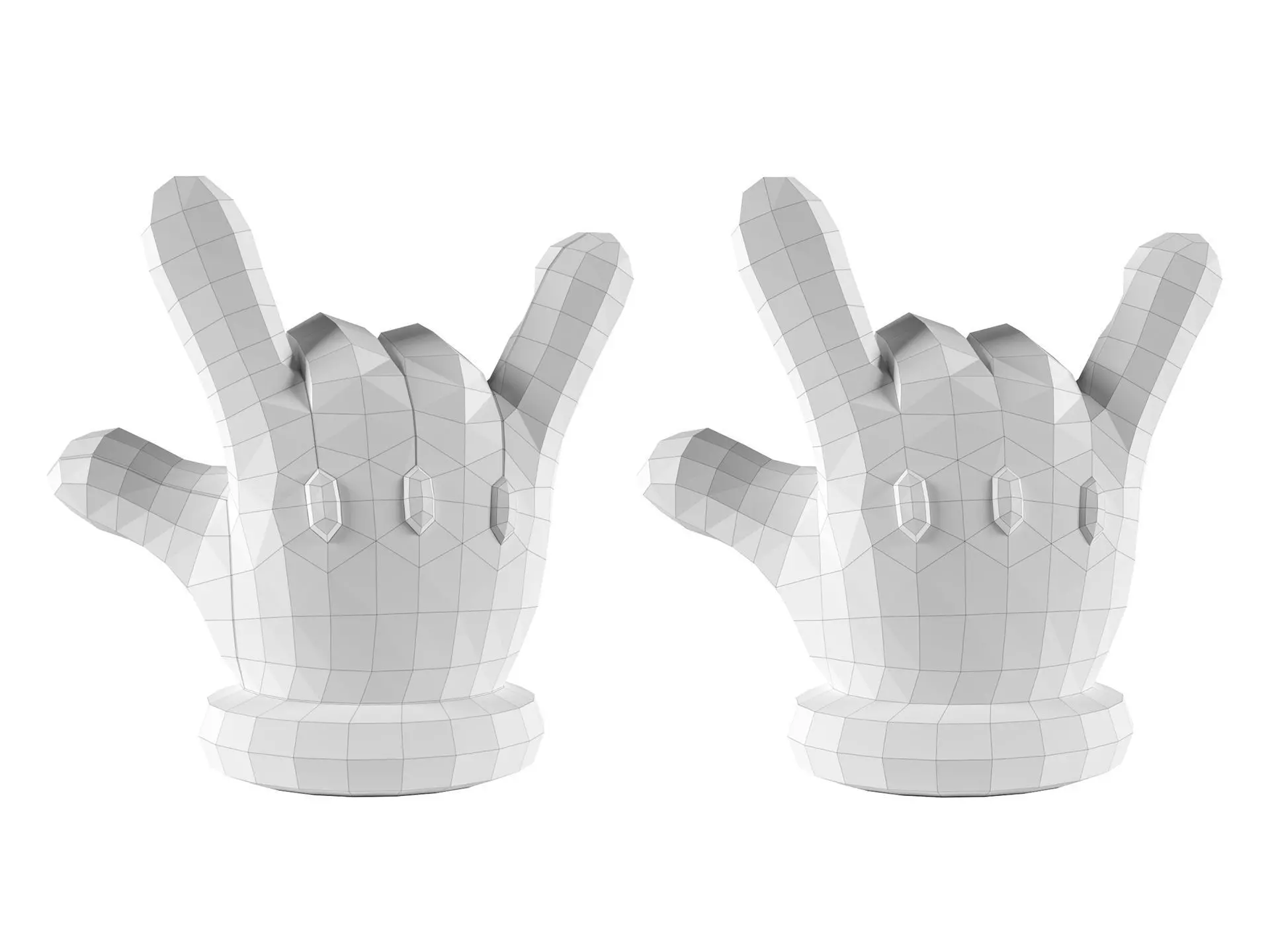 Mario Hand - ILY 3D print model_2