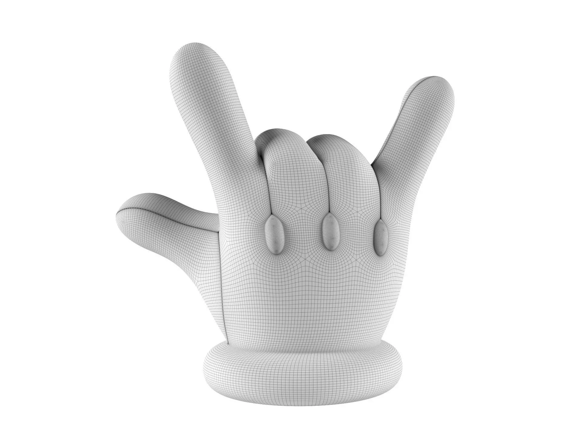 Mario Hand - ILY 3D print model_1