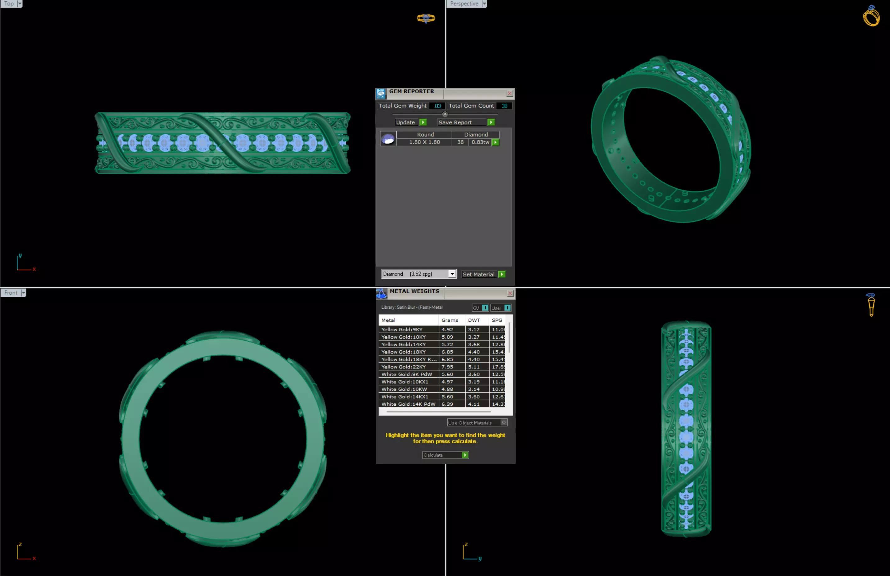 The Enchanted Vine Eternity Band 3D print model_2