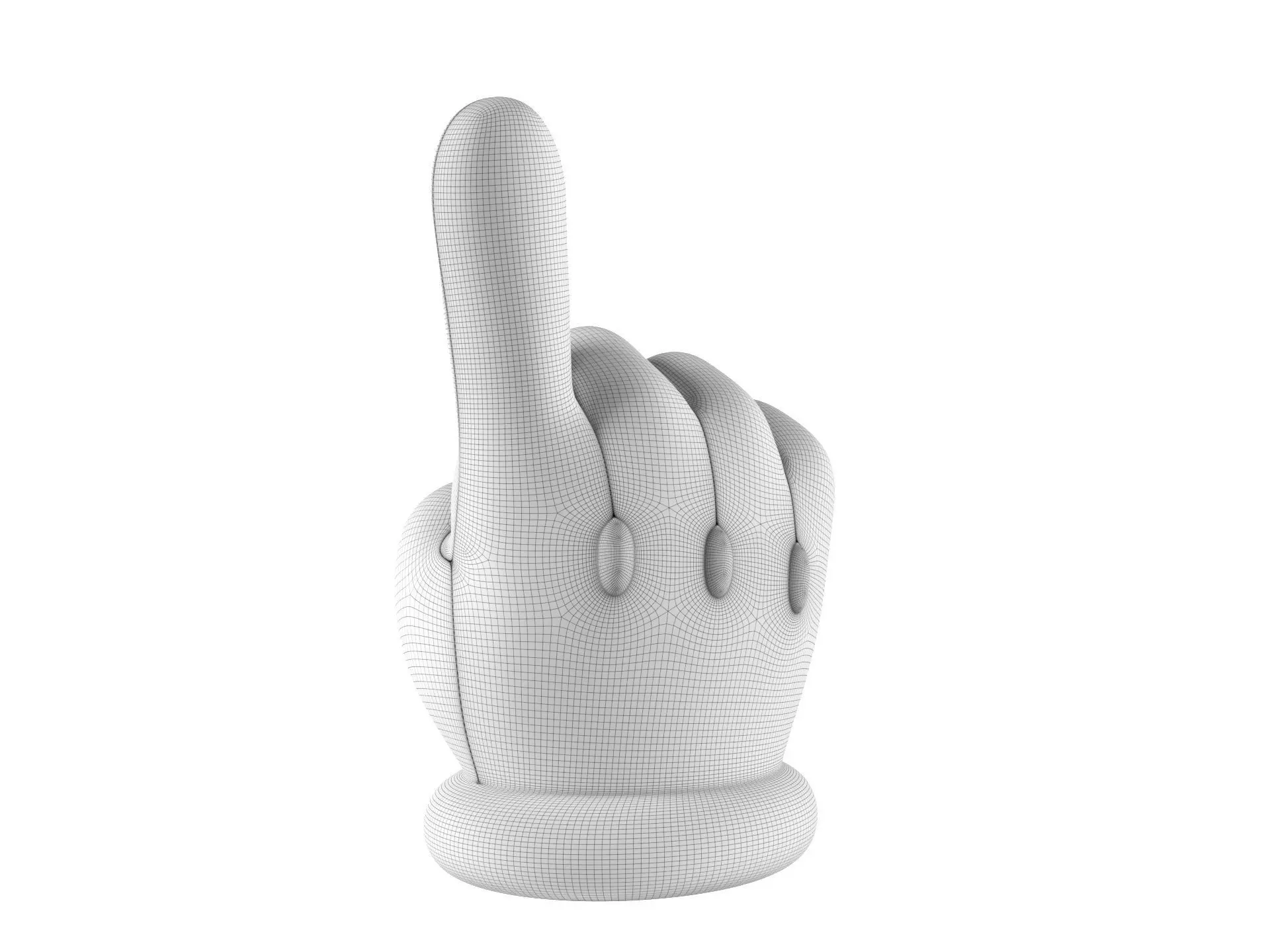 Mario Hand - Index 3D print model_1