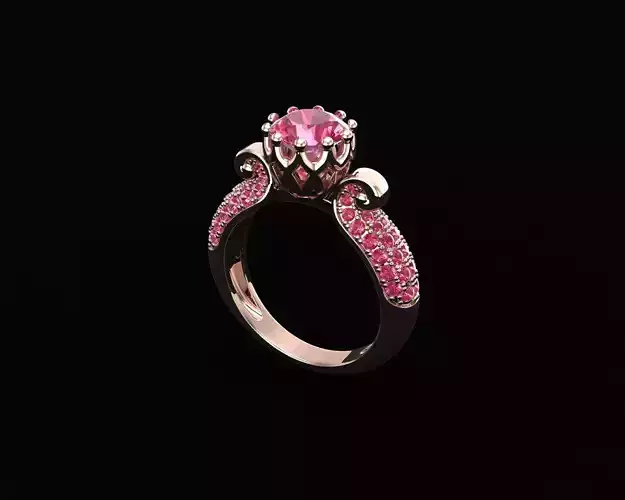 The Floral Crown Pav Ring