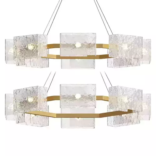 Ripple Glass Round Chandelier