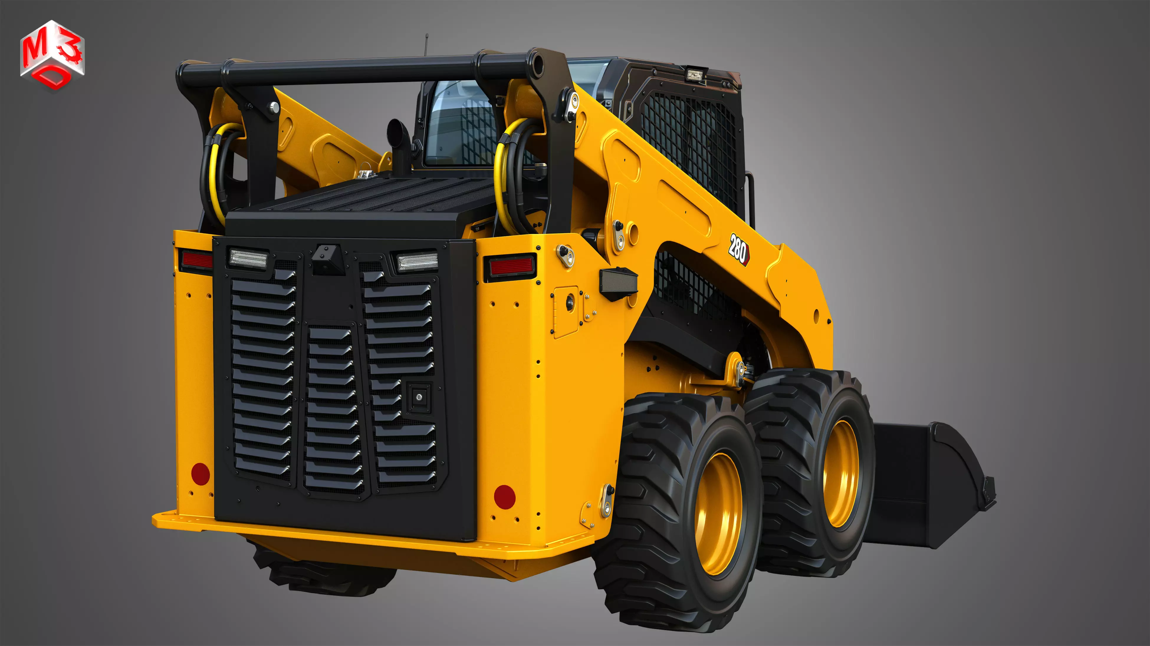 280 Skid Steer Loader - Bucket 3D model_12