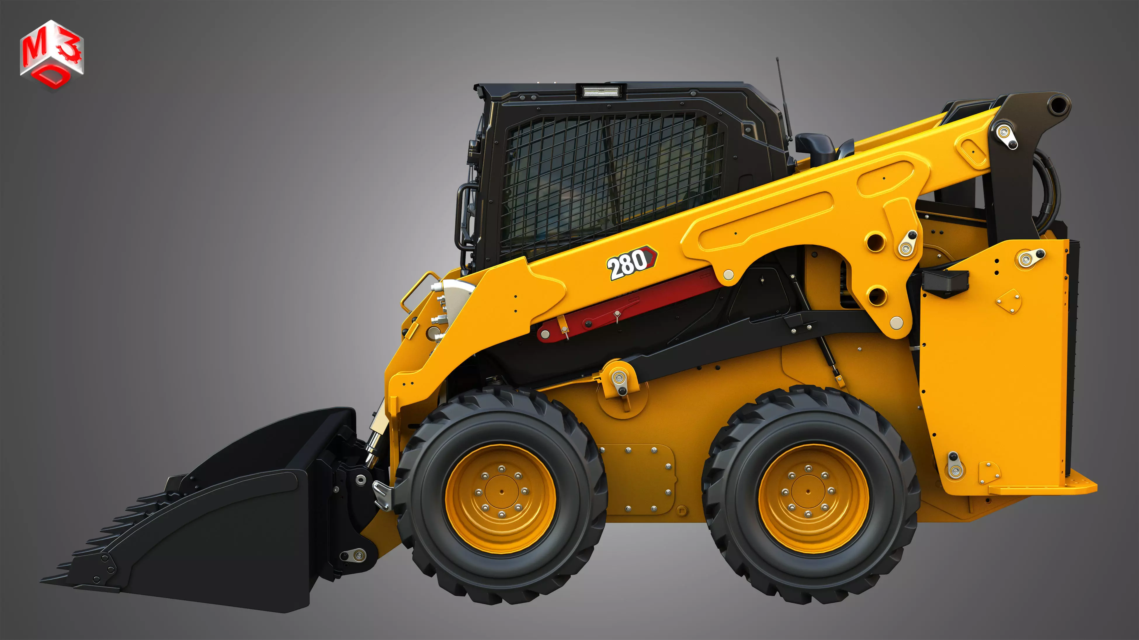 280 Skid Steer Loader - Bucket 3D model_5