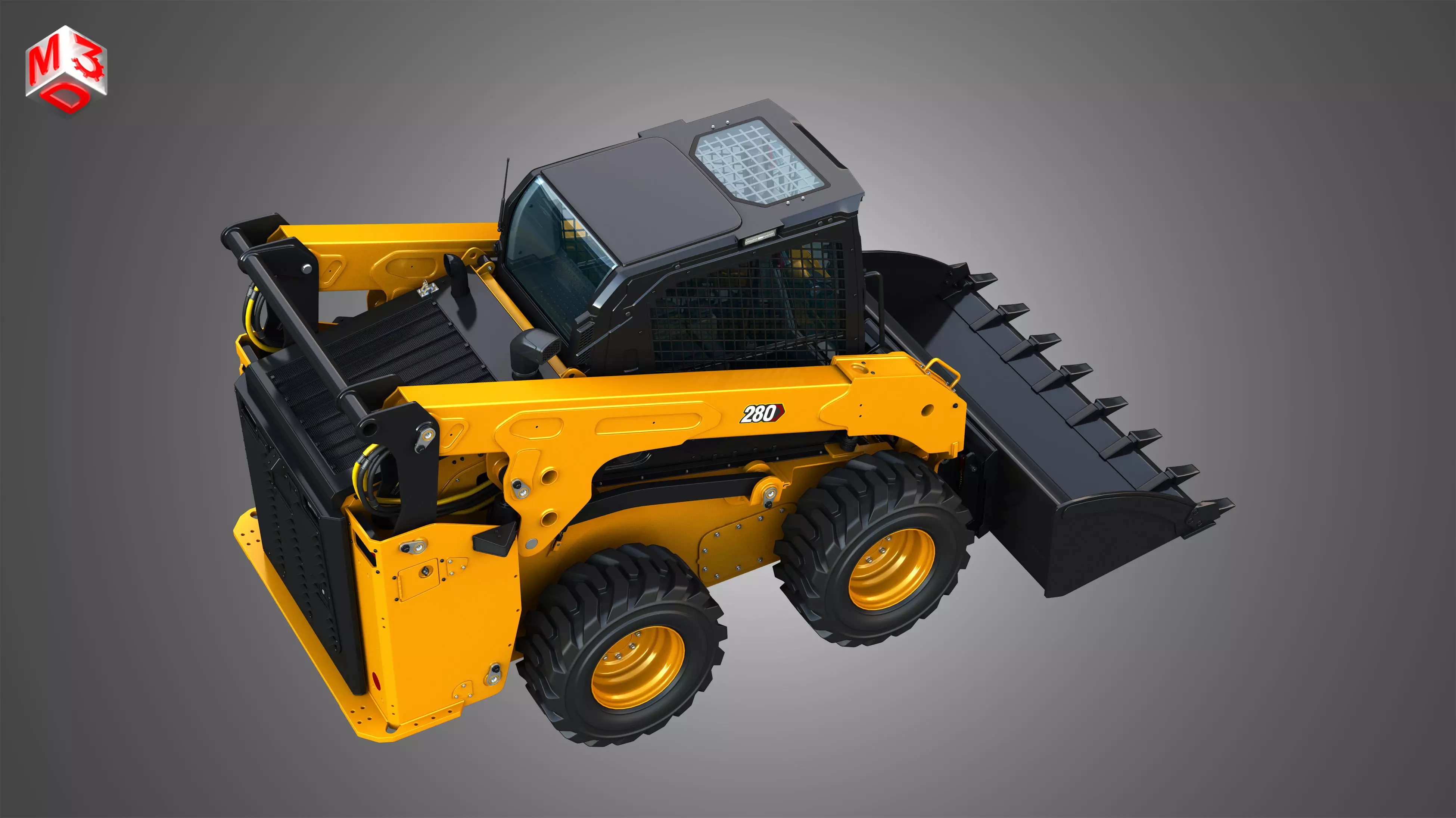 280 Skid Steer Loader - Bucket 3D model_20
