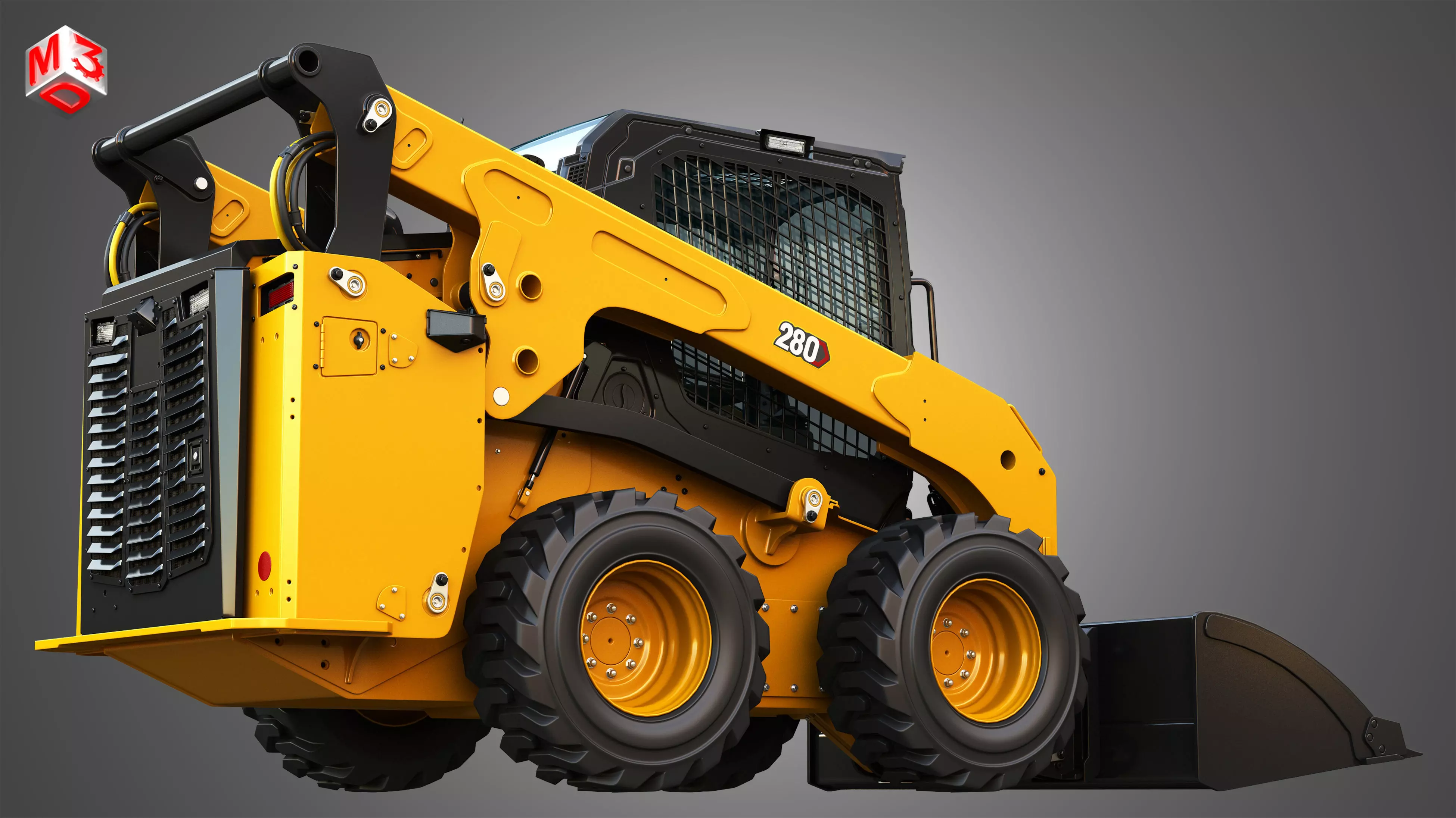 280 Skid Steer Loader - Bucket 3D model_8