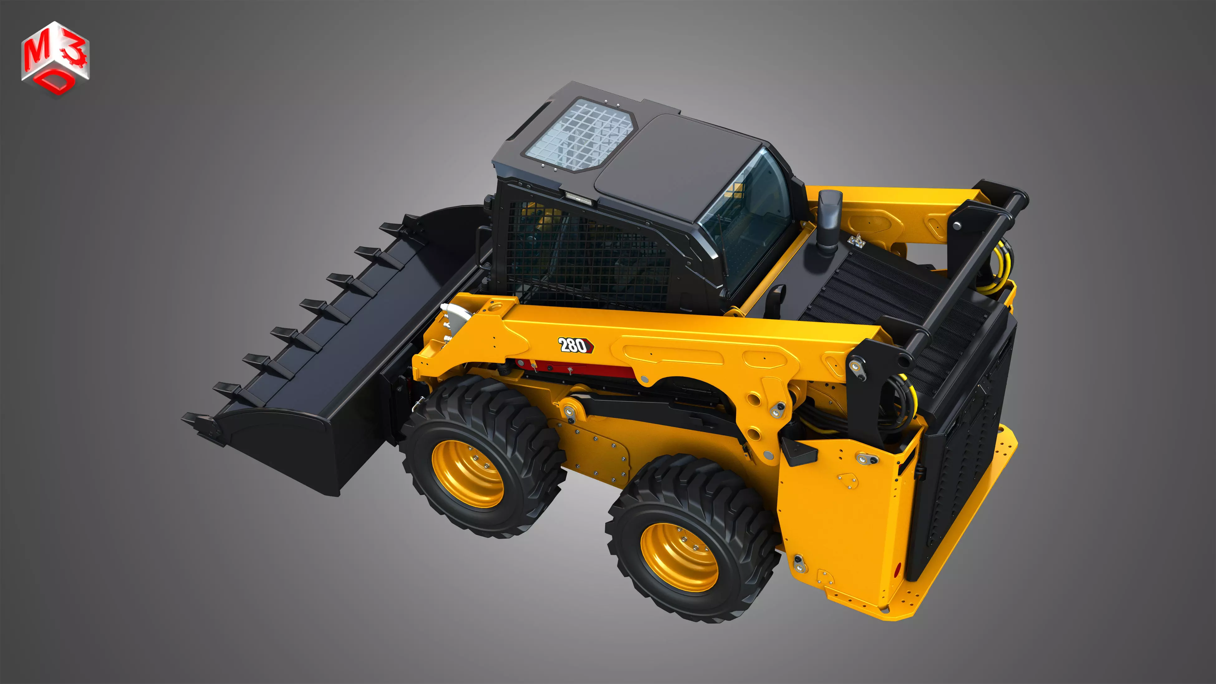 280 Skid Steer Loader - Bucket 3D model_22