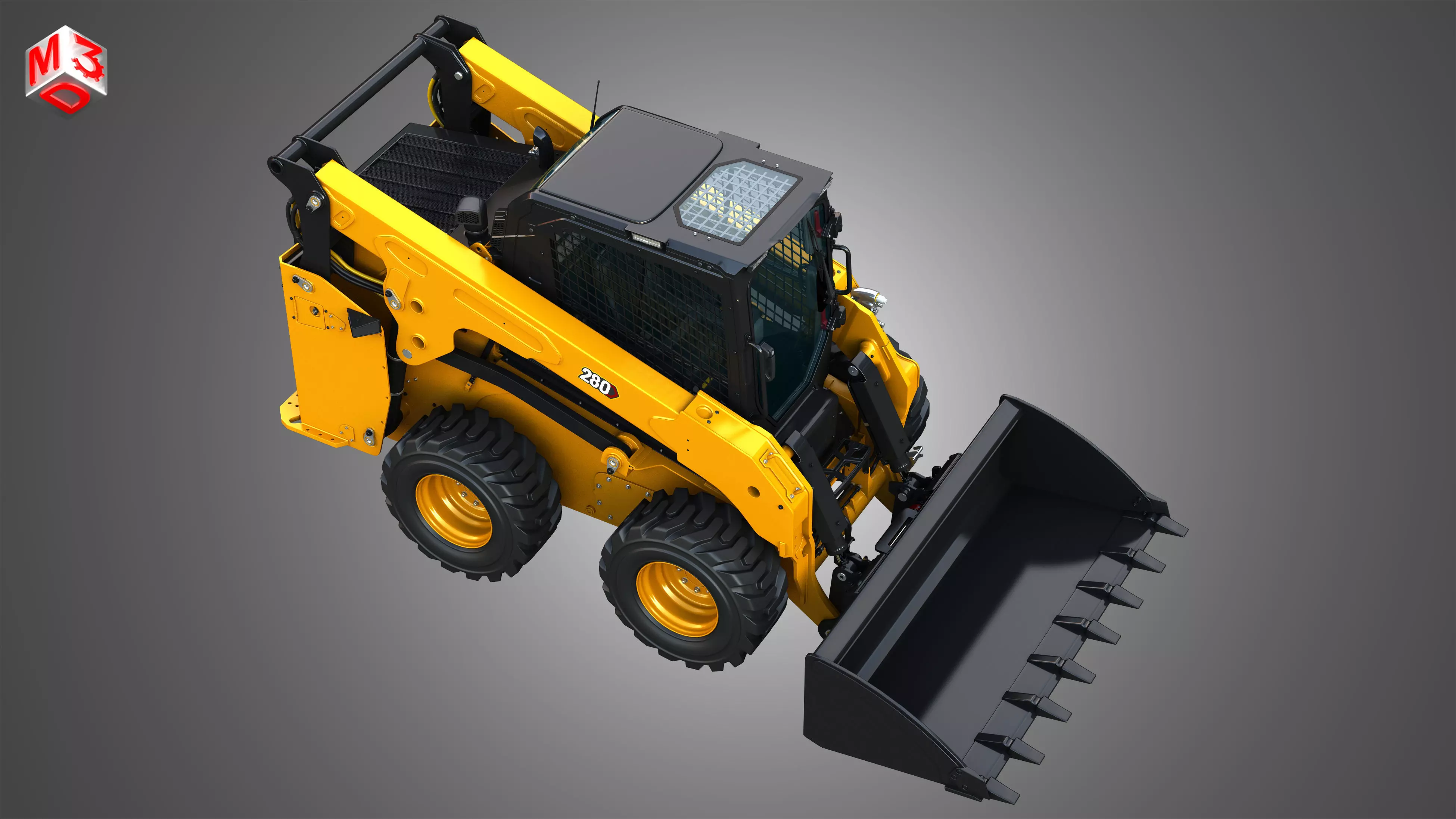 280 Skid Steer Loader - Bucket 3D model_21
