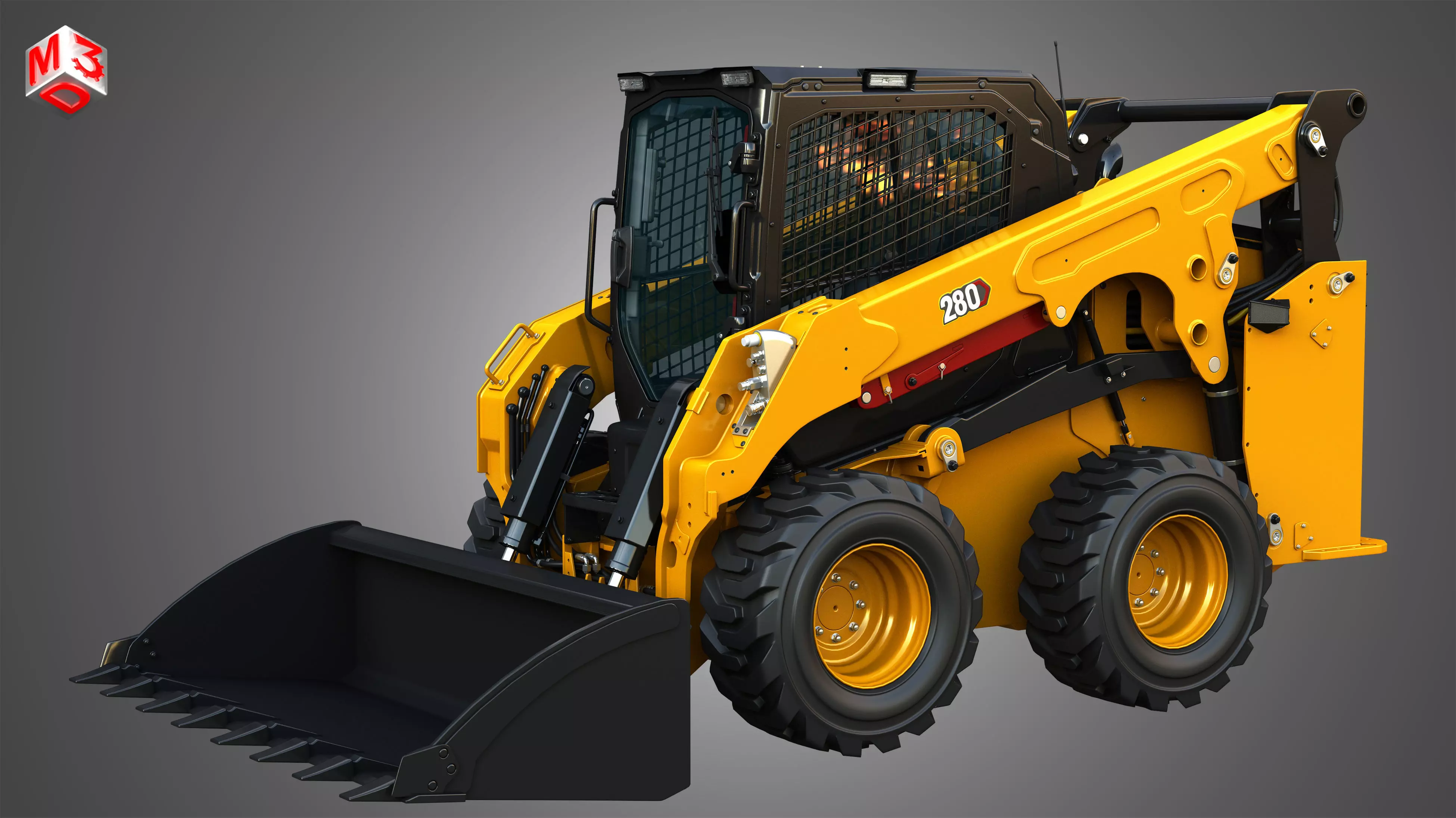280 Skid Steer Loader - Bucket 3D model_15
