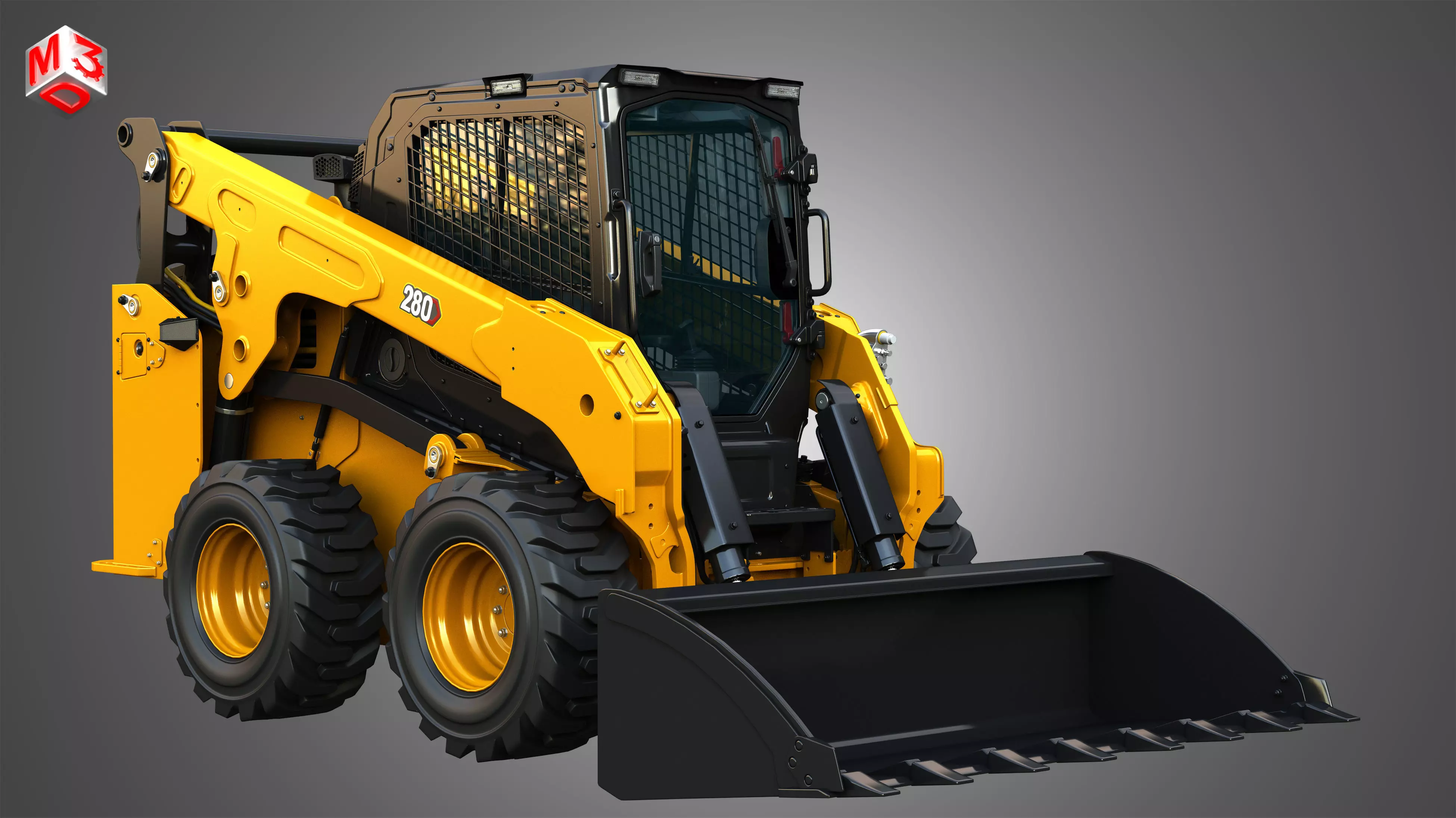 280 Skid Steer Loader - Bucket 3D model_3