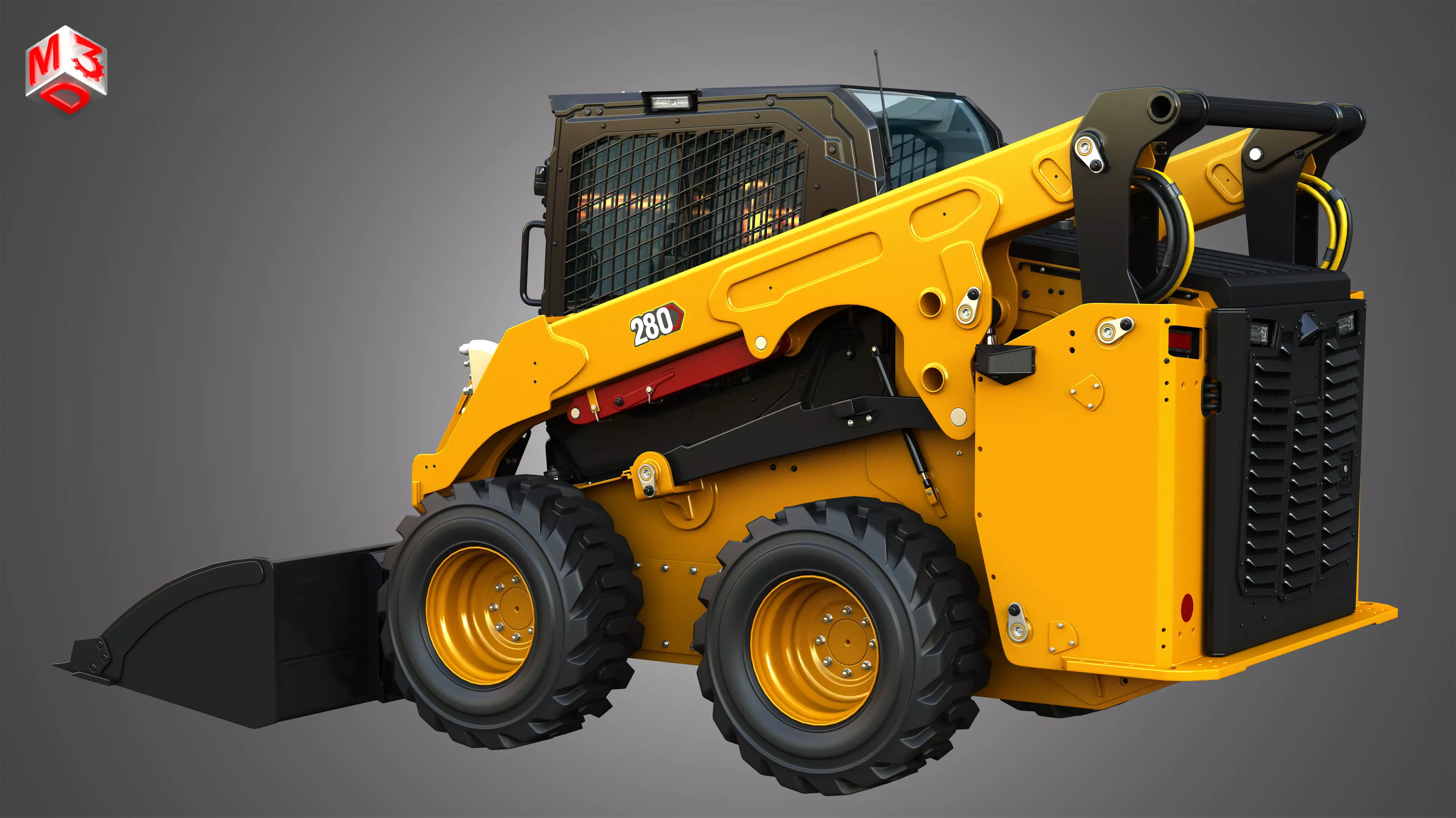 280 Skid Steer Loader - Bucket 3D model_18