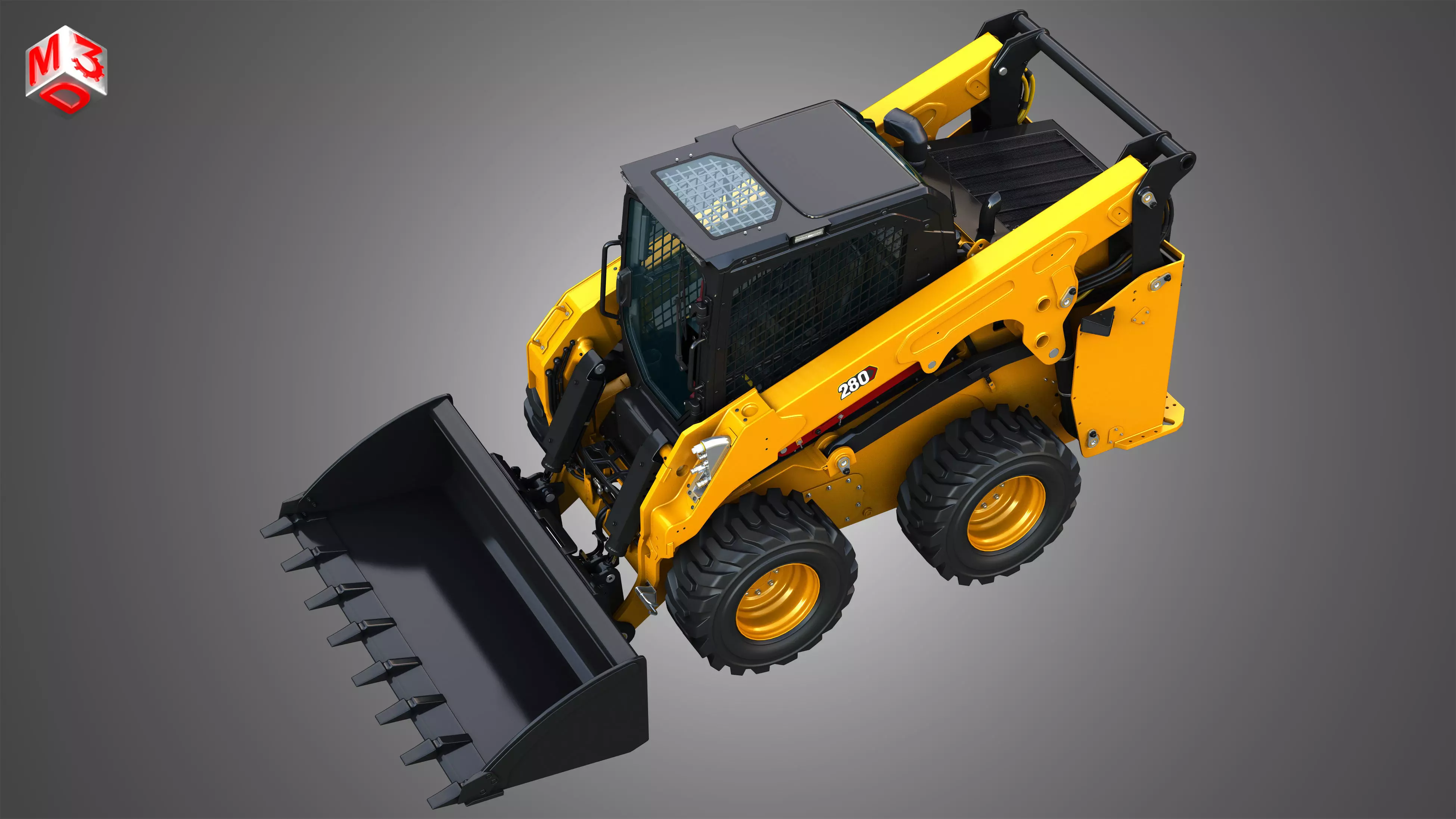 280 Skid Steer Loader - Bucket 3D model_19
