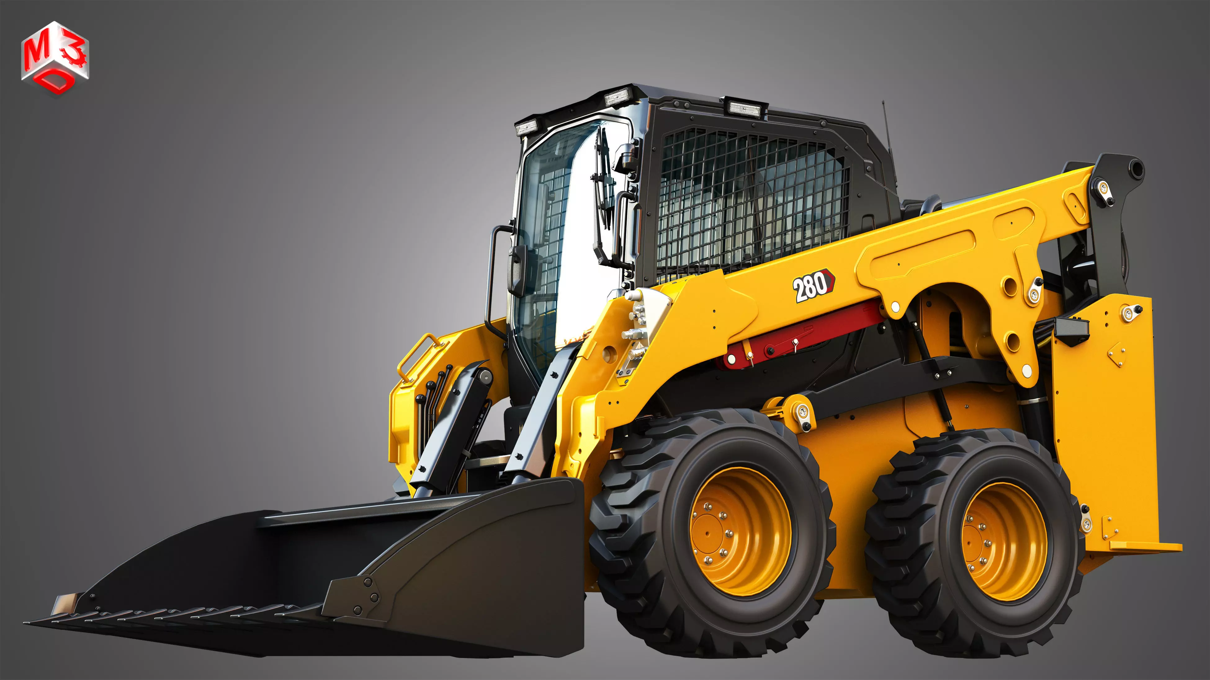 280 Skid Steer Loader - Bucket 3D model_7